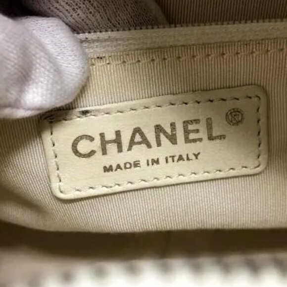 Authentic CHANEL Caviar Petite Timeless Shopper Tote Quilted Shoulder Bag Ivory - Picture 12 of 16